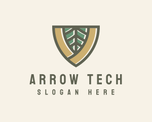 Botanical Leaf Shield  logo design