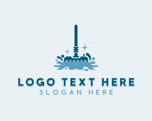 Deep Clean - Mop Sanitation Cleaning logo design