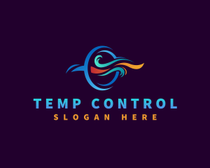 Thermostat - Cooling Burn Heating Ventilation logo design