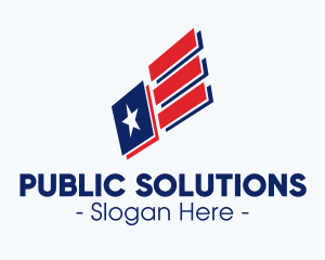 Government - Modern American Flag logo design