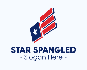 American - Modern American Flag logo design