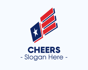 Star - Modern American Flag logo design