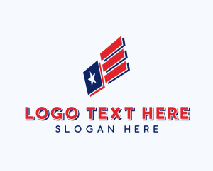 American - Patriot American Flag logo design