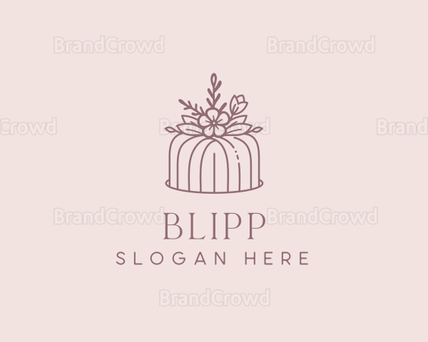 Wedding Floral Cake Logo