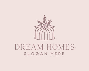 Wedding Floral Cake Logo