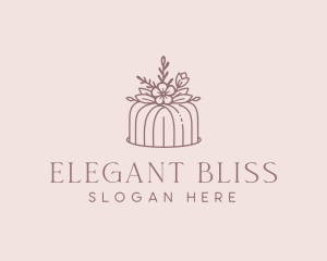 Wedding Floral Cake Logo