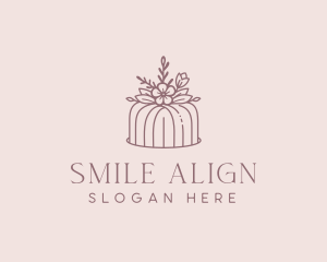 Wedding Floral Cake Logo