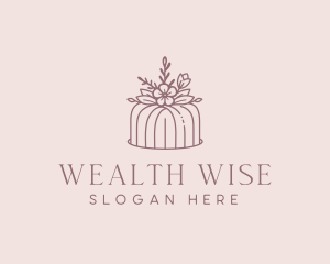 Wedding Floral Cake Logo