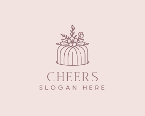 Wedding Floral Cake Logo