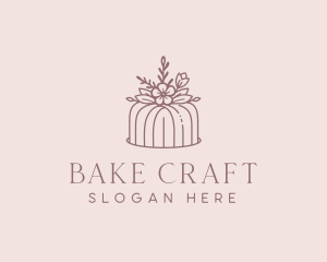 Wedding Floral Cake logo design