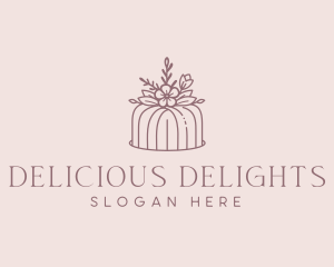 Wedding Floral Cake logo design