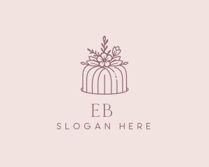 Baking - Wedding Floral Cake logo design