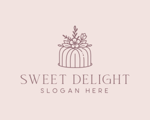 Wedding Floral Cake logo design