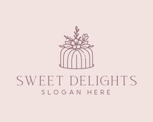 Wedding Floral Cake logo design