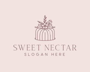 Wedding Floral Cake logo design