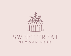 Wedding Floral Cake logo design