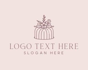 Wedding Floral Cake Logo