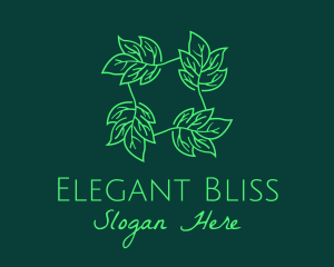 Pattern - Green Leaves Herb logo design