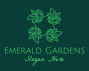 Green Leaves Herb logo design