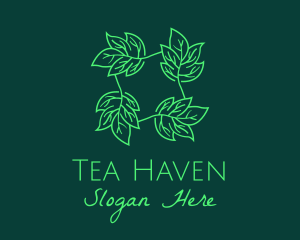 Green Leaves Herb logo design