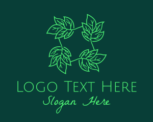 Gardener - Green Leaves Herb logo design