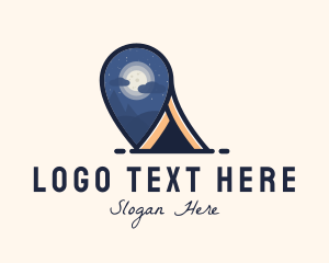 Place - Outdoor Camping Location Pin logo design