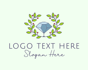 Leaf - Natural Crystal Jewelry logo design