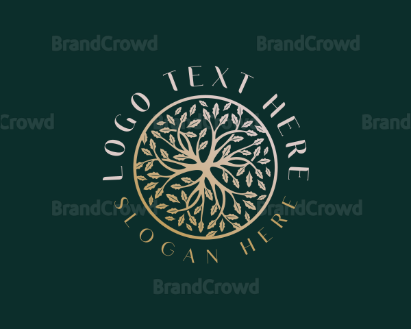 Landscaping Wellness Tree Logo