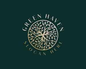 Landscaping Wellness Tree logo design