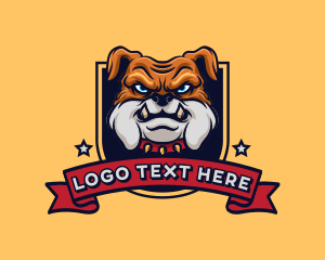 Canine - Bulldog Shield Gaming logo design