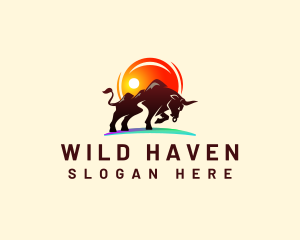 Wild Buffalo Bison logo design