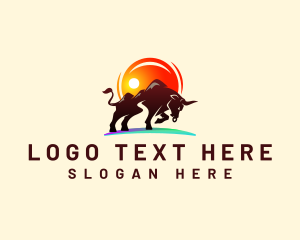 Bison - Wild Buffalo Bison logo design