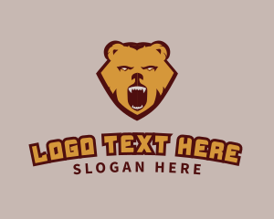 Gaming - Wild Grizzly Bear logo design