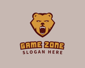 Wild Grizzly Bear logo design