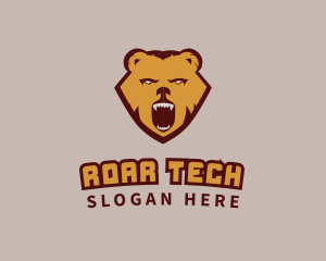 Wild Grizzly Bear logo design