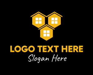 Honey - Hexagon Hive Home logo design