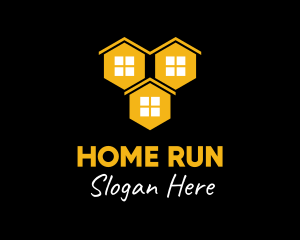 Hexagon Hive Home logo design