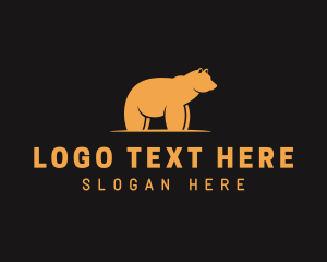 Creative Agency - Gold Bear Animal logo design