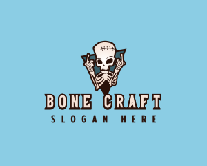 Bones - Naughty Cursing Skeleton logo design