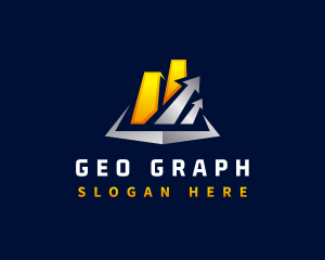 Arrow Graph Statistics logo design