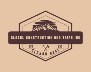 Mountain Trekking Trip logo design