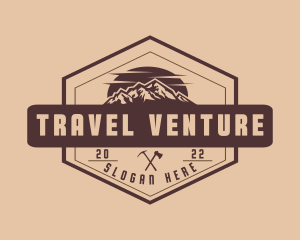 Trip - Mountain Trekking Trip logo design