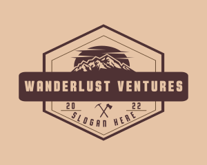 Mountain Trekking Trip logo design