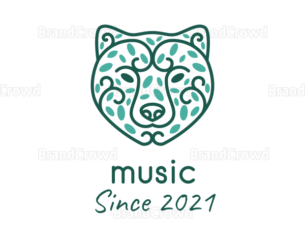 Green Eco Bear Logo