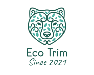 Green Eco Bear logo design