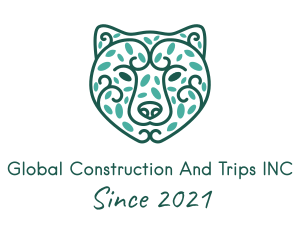 Bear - Green Eco Bear logo design