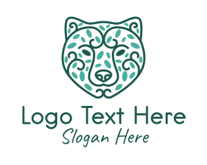 Green Eco Bear Logo