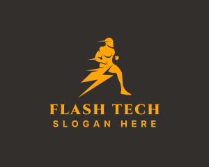 Flash - Flash Lightning Man logo design