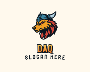 Dog - Gaming Wolf Viking logo design