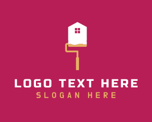 House Paint - Residential Paint Roller logo design